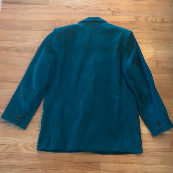 Vintage teal corduroy blazer - Picture 2 of 5
